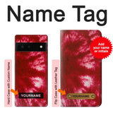 Google Pixel 6 Hard Case Tie Dye Red with custom name