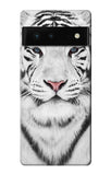 Google Pixel 6 Hard Case White Tiger