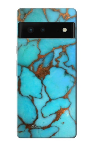 Google Pixel 6 Hard Case Aqua Turquoise Rock