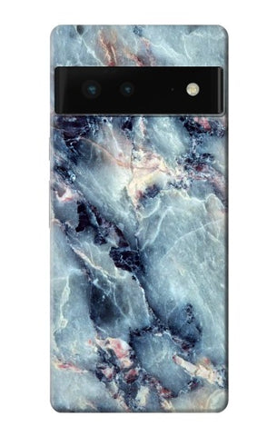 Google Pixel 6 Hard Case Blue Marble Texture