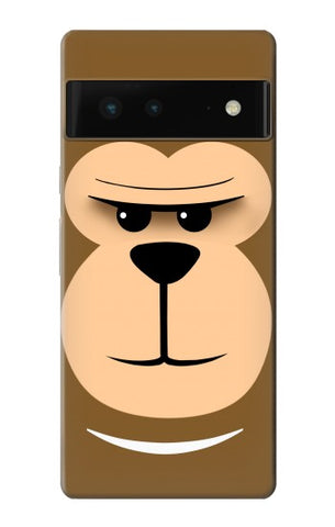 Google Pixel 6 Hard Case Cute Monkey Cartoon Face