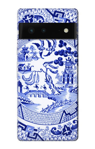 Google Pixel 6 Hard Case Willow Pattern Illustration