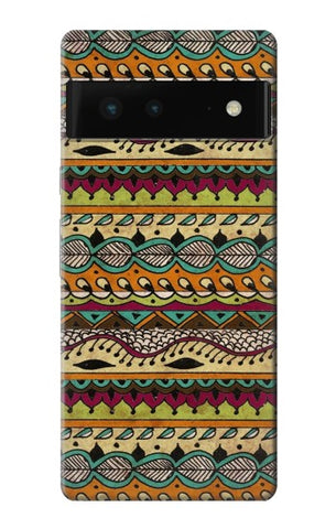 Google Pixel 6 Hard Case Aztec Boho Hippie Pattern