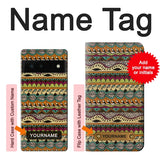 Google Pixel 6 Hard Case Aztec Boho Hippie Pattern with custom name