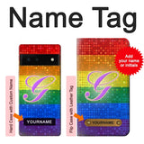 Google Pixel 6 Hard Case Rainbow Gay Pride Flag Device with custom name