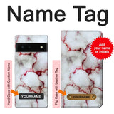 Google Pixel 6 Hard Case Bloody Marble with custom name