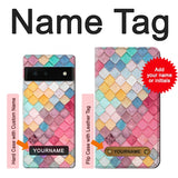 Google Pixel 6 Hard Case Candy Minimal Pastel Colors with custom name