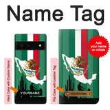 Google Pixel 6 Hard Case Mexico Football Flag with custom name