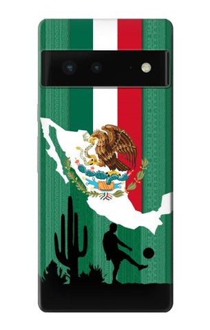 Google Pixel 6 Hard Case Mexico Football Flag