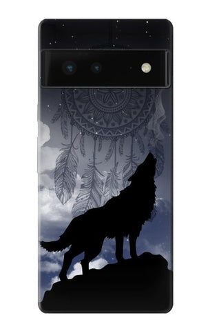 Google Pixel 6 Hard Case Dream Catcher Wolf Howling