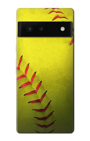 Google Pixel 6 Hard Case Yellow Softball Ball