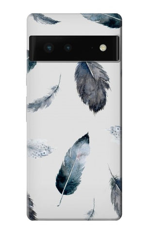 Google Pixel 6 Hard Case Feather Paint Pattern