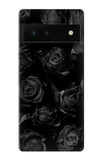Google Pixel 6 Hard Case Black Roses