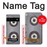 Google Pixel 6 Hard Case Cassette Tape with custom name