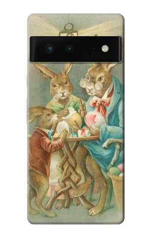 Google Pixel 6 Hard Case Easter Rabbit Family
