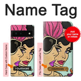 Google Pixel 6 Hard Case Girls Pop Art with custom name