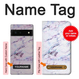 Google Pixel 6 Hard Case Seamless Pink Marble with custom name