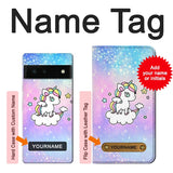 Google Pixel 6 Hard Case Cute Unicorn Cartoon with custom name