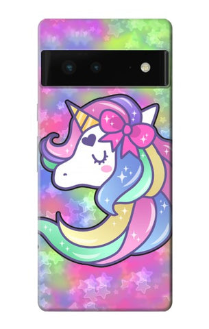 Google Pixel 6 Hard Case Pastel Unicorn