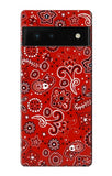 Google Pixel 6 Hard Case Red Bandana