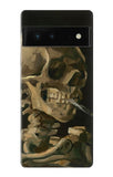 Google Pixel 6 Hard Case Vincent Van Gogh Head Skeleton Cigarette