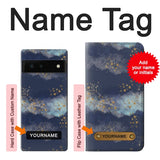 Google Pixel 6 Hard Case Gold Star Sky with custom name