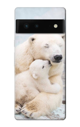 Google Pixel 6 Hard Case Polar Bear Hug Family