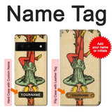 Google Pixel 6 Hard Case Tarot Card Hanged Man with custom name