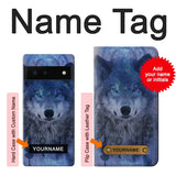 Google Pixel 6 Hard Case Wolf Dream Catcher with custom name