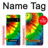 Google Pixel 6 Hard Case Tie Dye with custom name