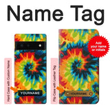 Google Pixel 6 Hard Case Tie Dye with custom name