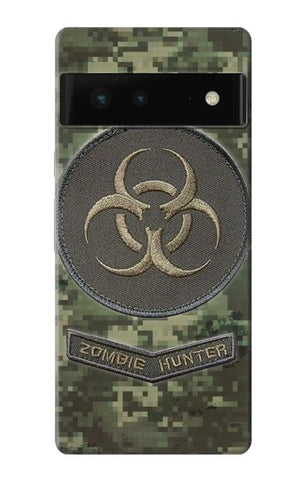 Google Pixel 6 Hard Case Biohazard Zombie Hunter Graphic