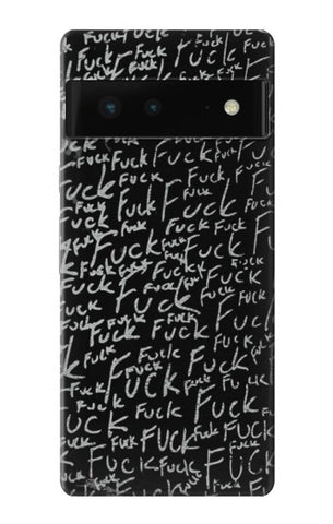 Google Pixel 6 Hard Case Funny Words Blackboard