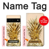 Google Pixel 6 Hard Case Gold Pineapple with custom name