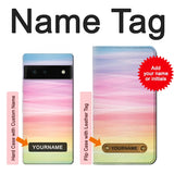 Google Pixel 6 Hard Case Colorful Rainbow Pastel with custom name