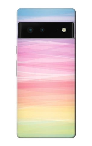 Google Pixel 6 Hard Case Colorful Rainbow Pastel