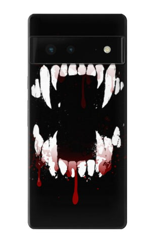 Google Pixel 6 Hard Case Vampire Teeth Bloodstain