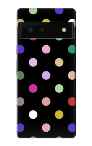 Google Pixel 6 Hard Case Colorful Polka Dot