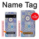 Google Pixel 6 Hard Case Moroccan Mosaic Pattern with custom name