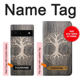 Google Pixel 6 Hard Case Viking Tree of Life Symbol with custom name