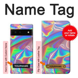 Google Pixel 6 Hard Case Holographic Photo Printed with custom name