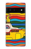 Google Pixel 6 Hard Case Hippie Yellow Submarine