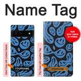 Google Pixel 6 Hard Case Cute Ghost Pattern with custom name