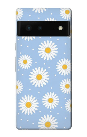 Google Pixel 6 Hard Case Daisy Flowers Pattern