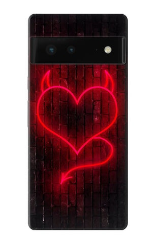 Google Pixel 6 Hard Case Devil Heart