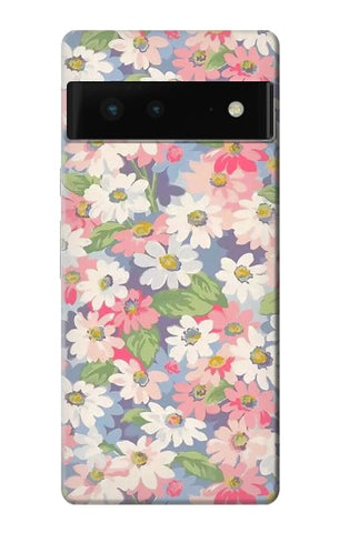 Google Pixel 6 Hard Case Floral Flower Art Pattern