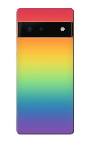 Google Pixel 6 Hard Case LGBT Gradient Pride Flag