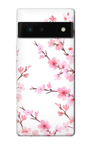 Google Pixel 6 Hard Case Pink Cherry Blossom Spring Flower