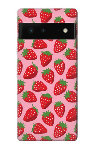 Google Pixel 6 Hard Case Strawberry Pattern