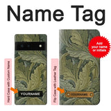 Google Pixel 6 Hard Case William Morris Acanthus Leaves with custom name